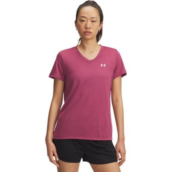 Under Armour - Womens Tech Ssv- Solid T Shirt, size medium US womens, color pink - Picture 1 of 5